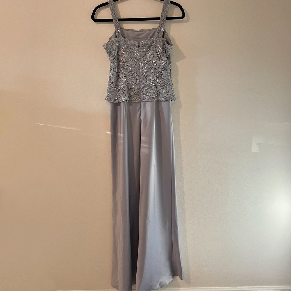 Alex Evenings Silver Sequin Long Dress and Jacket - Mother of the Bride - Picture 5 of 13